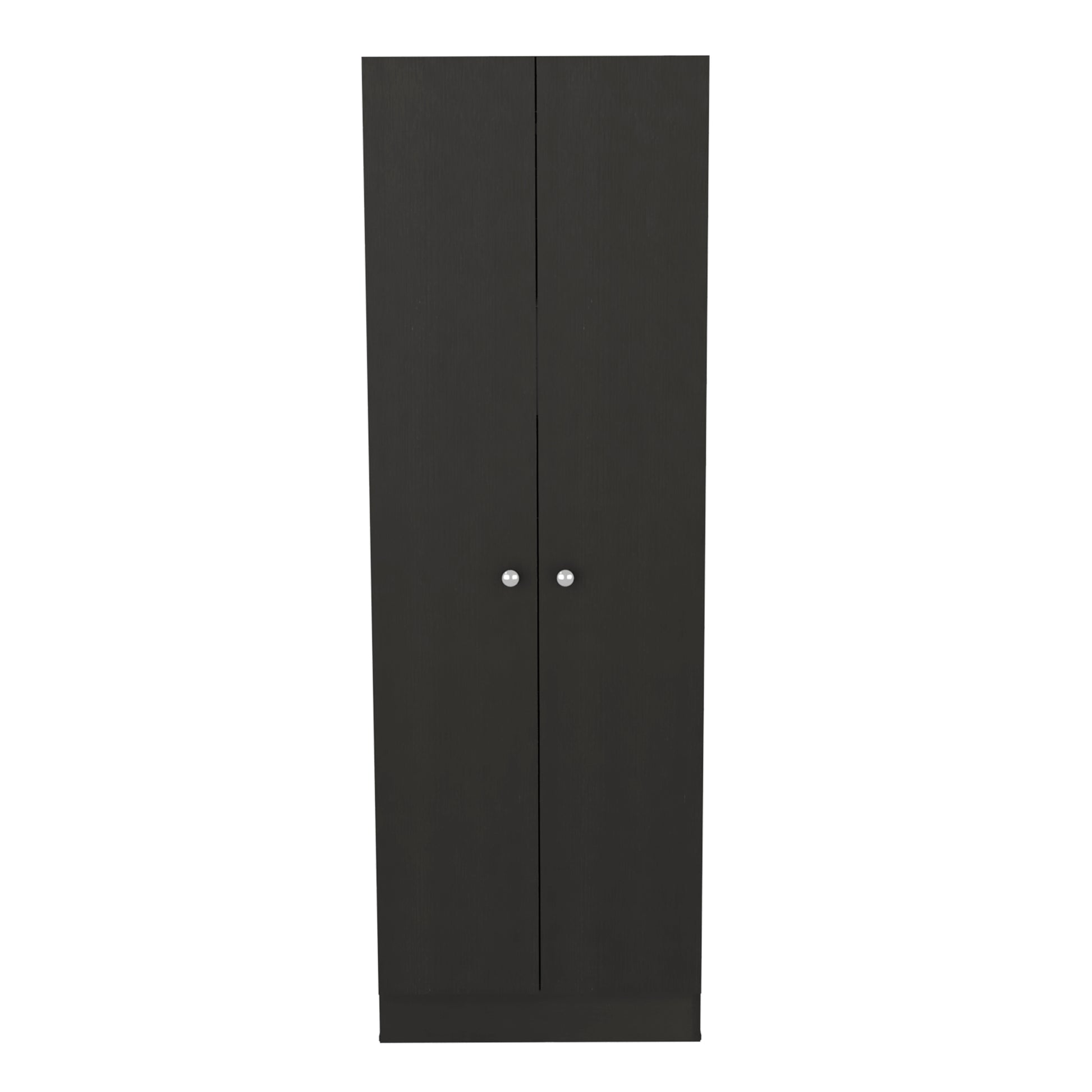 Multistorage Pantry Cabinet, Five Shelves, Double Door Cabinet -Black