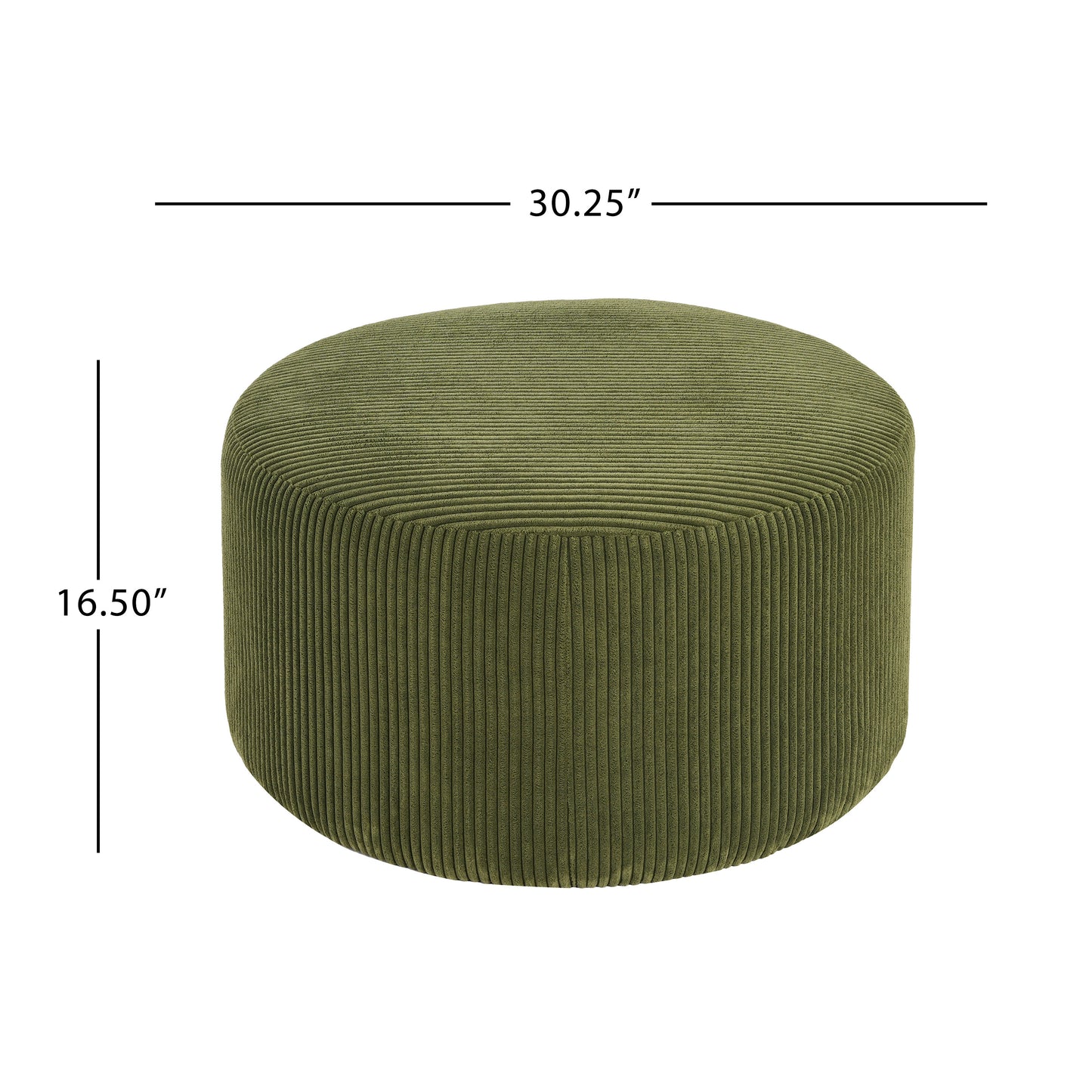 Velvet Round Ottoman