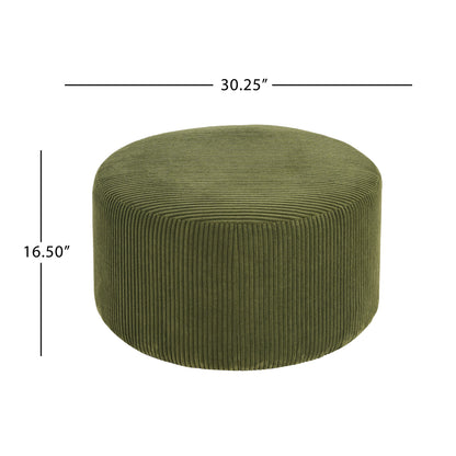 Velvet Round Ottoman