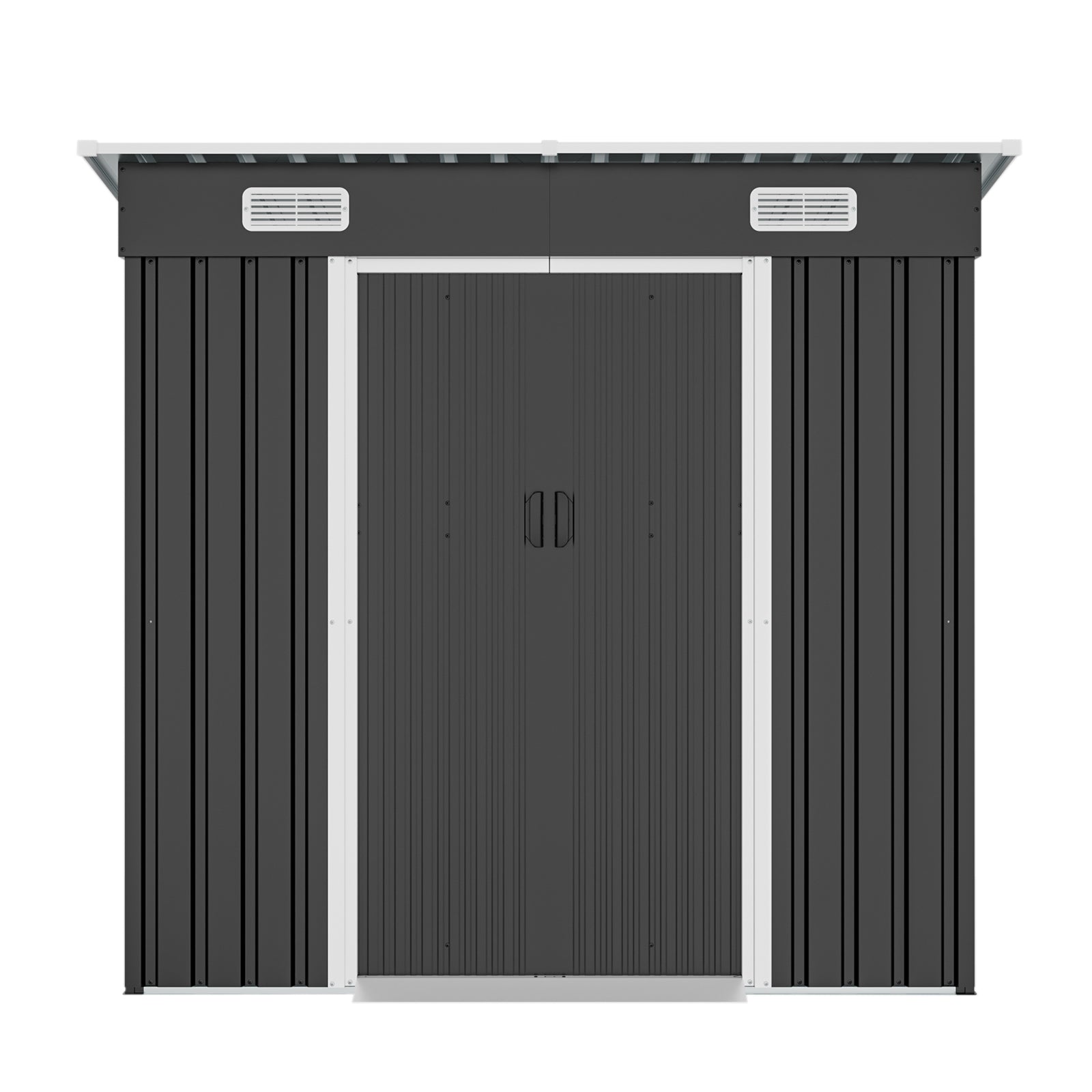 6x4ft Metal Shed, Sliding-Door Outdoor Storage Building with Ventilation Vents & Threshold,Galvanized Steel Shed for Garden, Yard(6.43*4 FT)