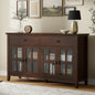 Artisan Solid Wood Large 4 Door Sideboard Buffet in Russet Brown