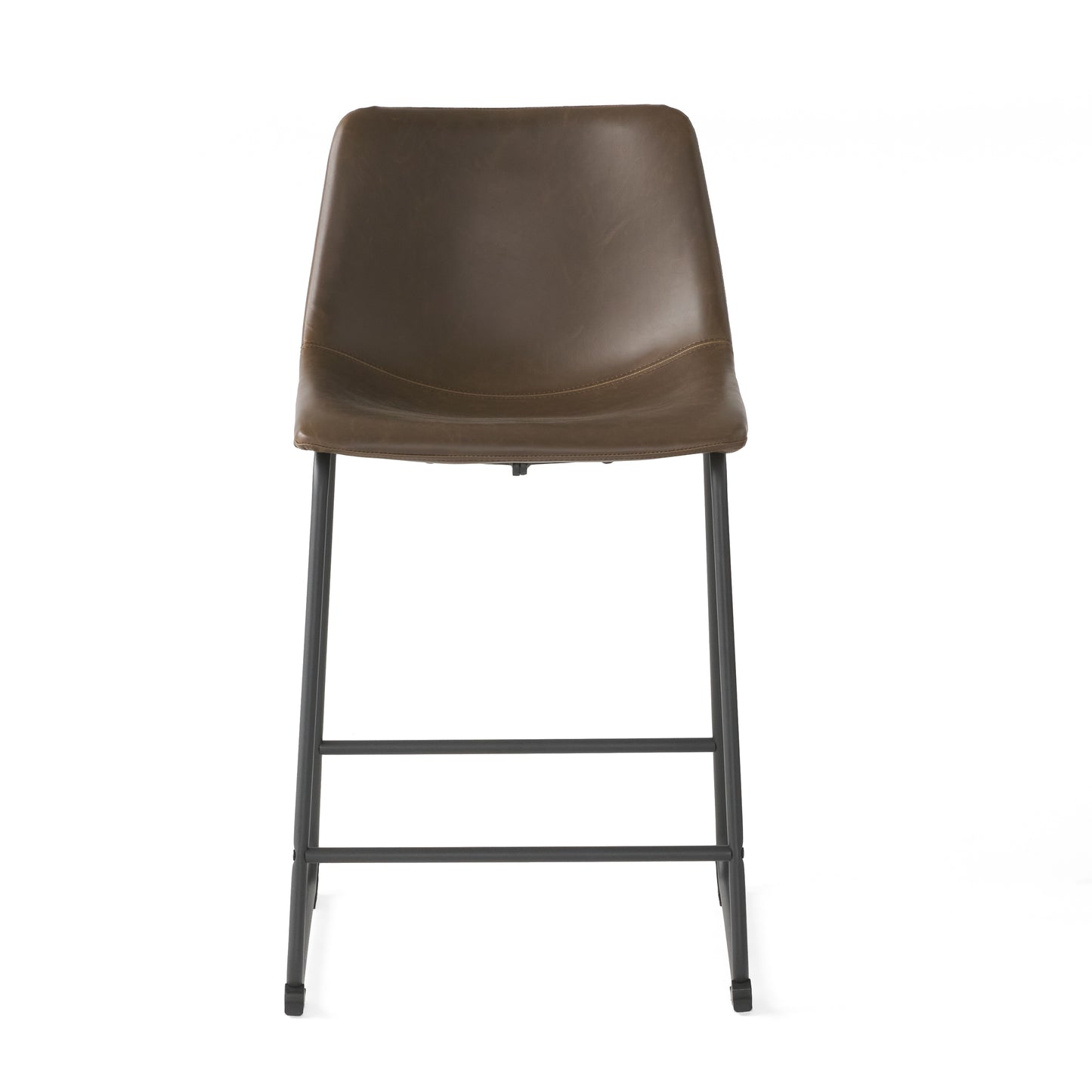 Vintage Brown PU Counter Stools for Kitchen Dining Room