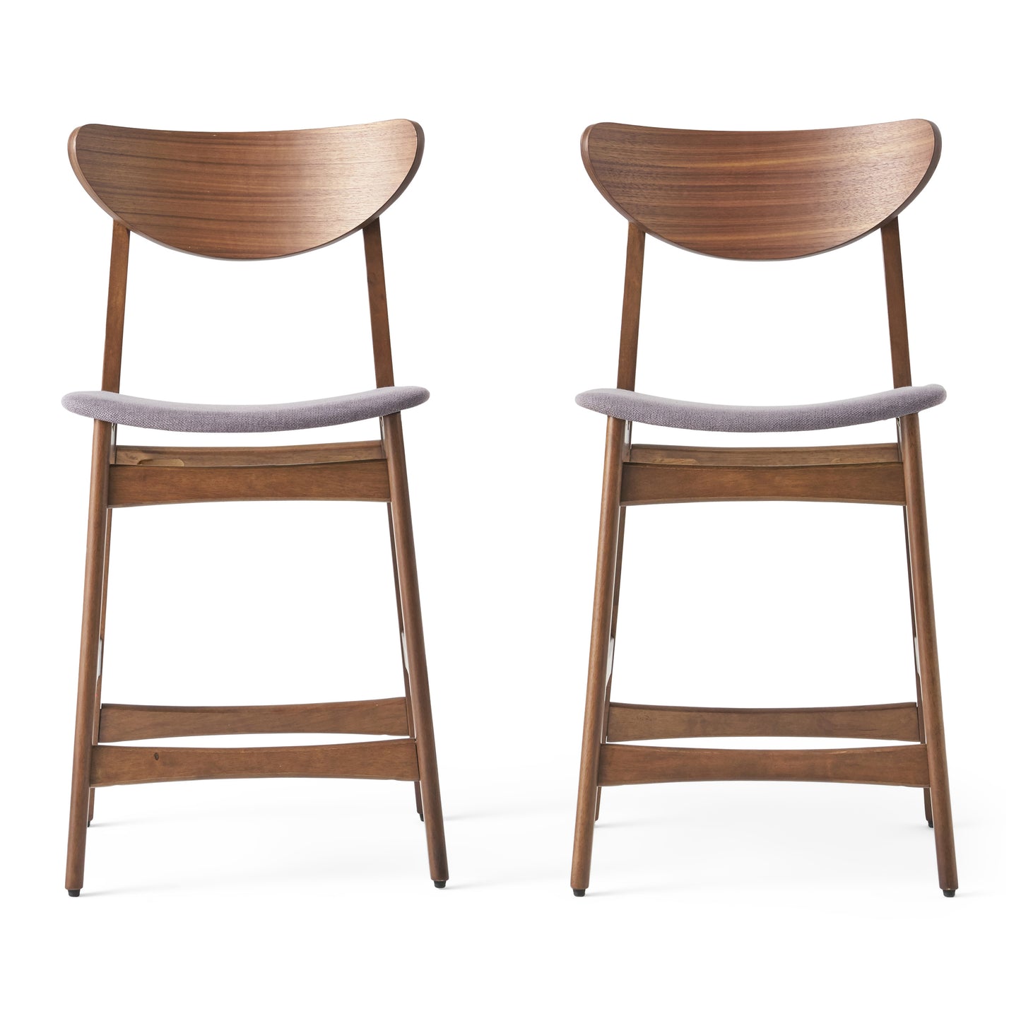 Dark Grey Fabric Bar Stool Set for Kitchen Storage Dining Room