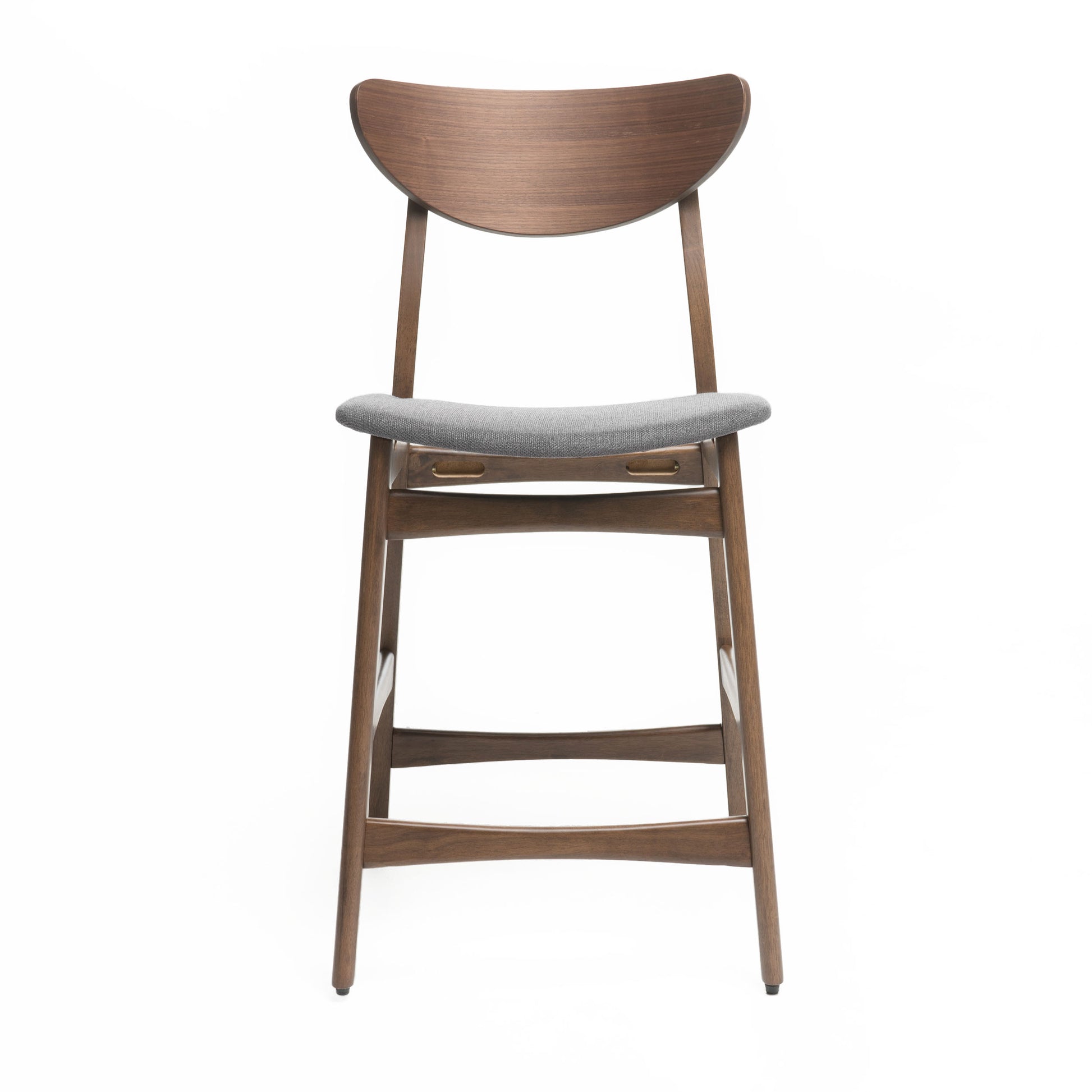 Dark Grey Fabric Bar Stool Set for Kitchen Storage Dining Room