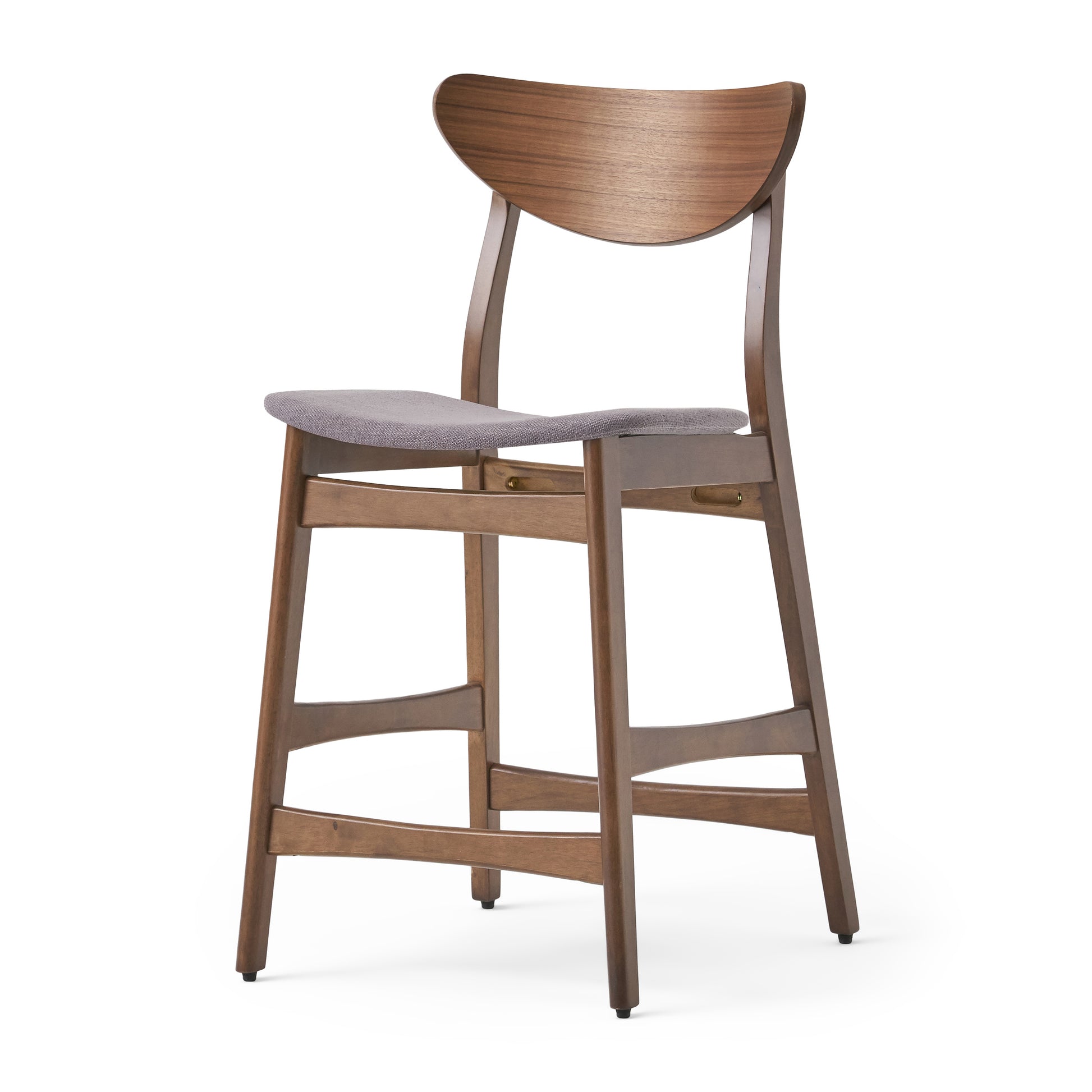 Dark Grey Fabric Bar Stool Set for Kitchen Storage Dining Room