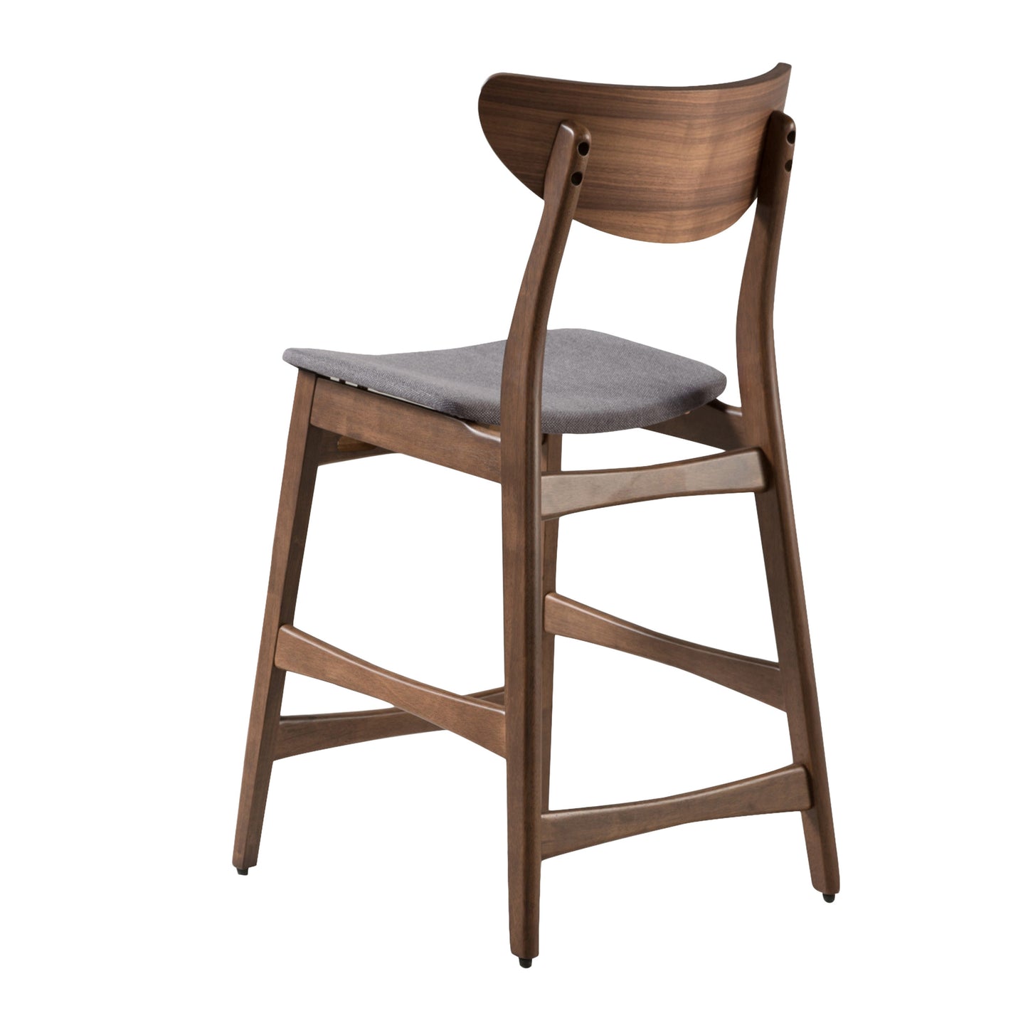 Dark Grey Fabric Bar Stool Set for Kitchen Storage Dining Room