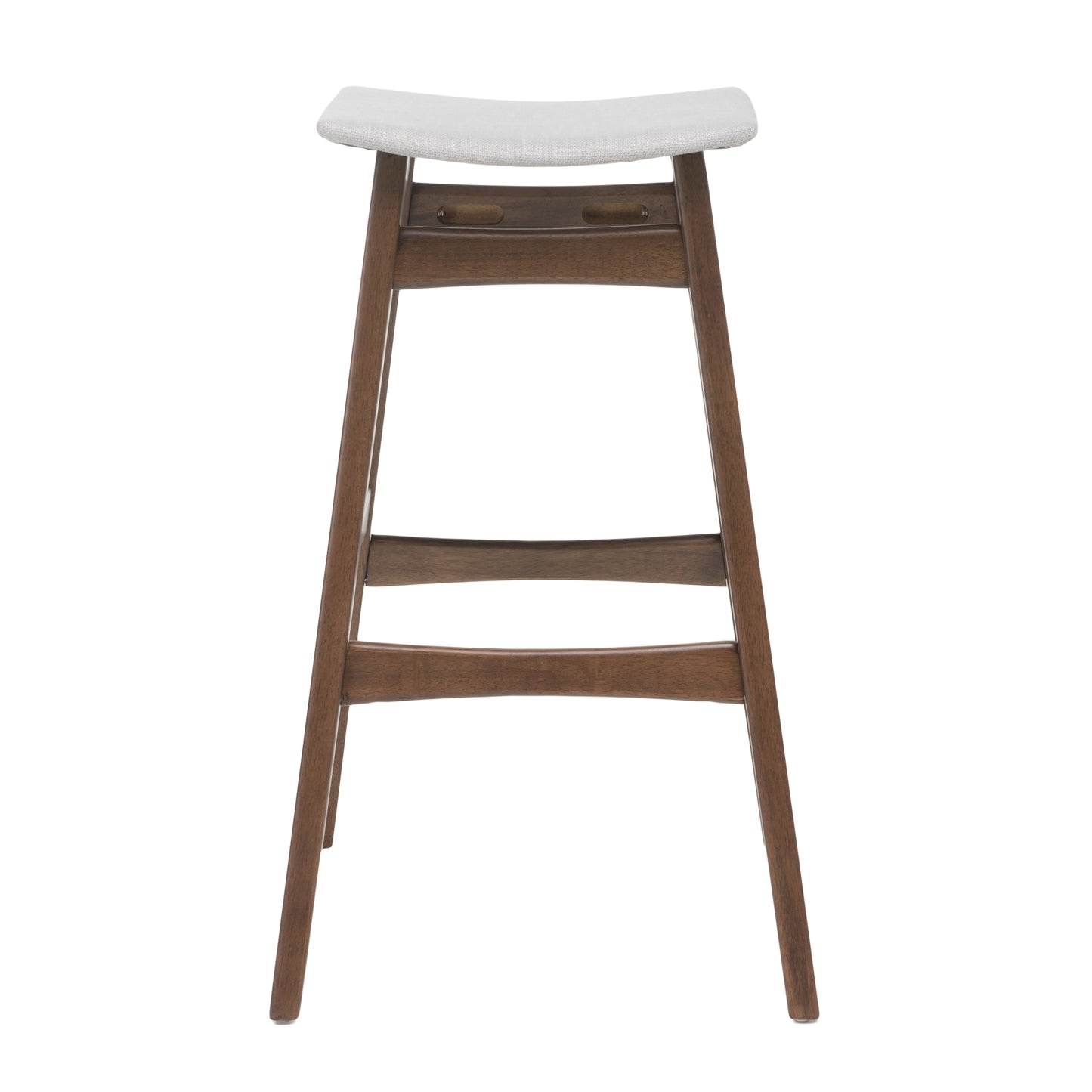 Light Beige Fabric Bar Stool Set for Kitchen Dining Room