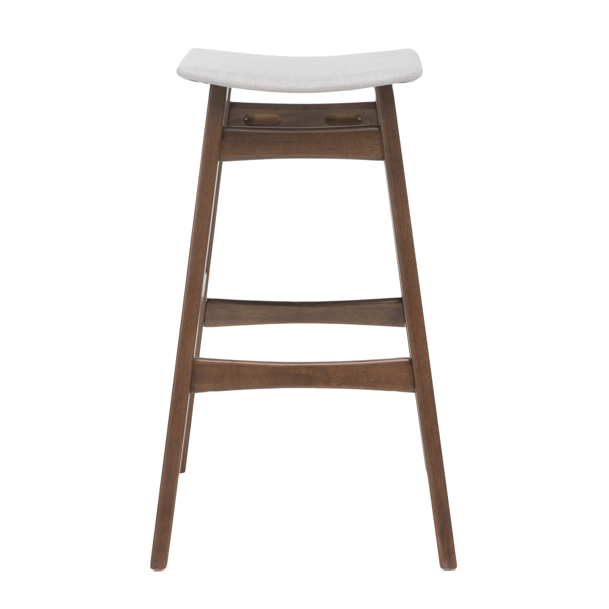 Light Beige Fabric Bar Stool Set for Kitchen Dining Room