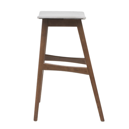 Light Beige Fabric Bar Stool Set for Kitchen Dining Room