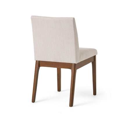 Light Beige Walnut Dining Chairs - Set of 2