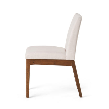 Light Beige Walnut Dining Chairs - Set of 2