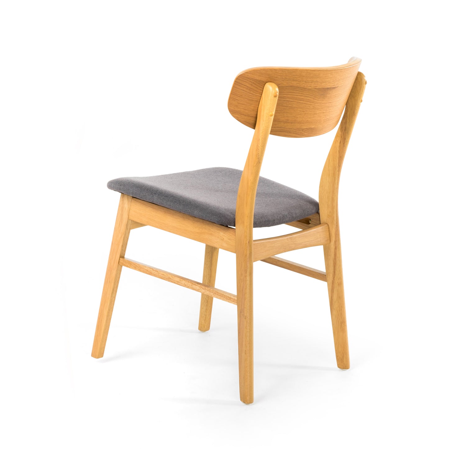 Dark Grey Dining Chairs Set of 2 - Fabric Cushioned