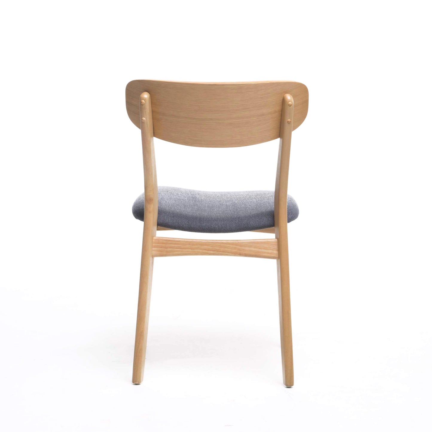 Dark Grey Dining Chairs Set of 2 - Fabric Cushioned