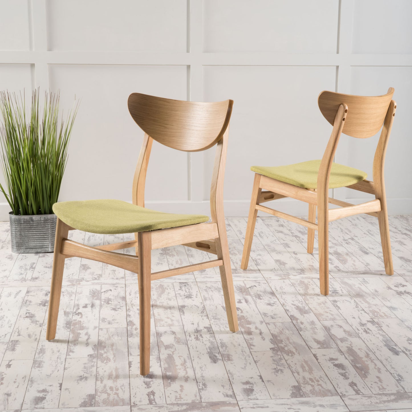 Green Fabric Dining Chair - 18.3" High for Dining Room