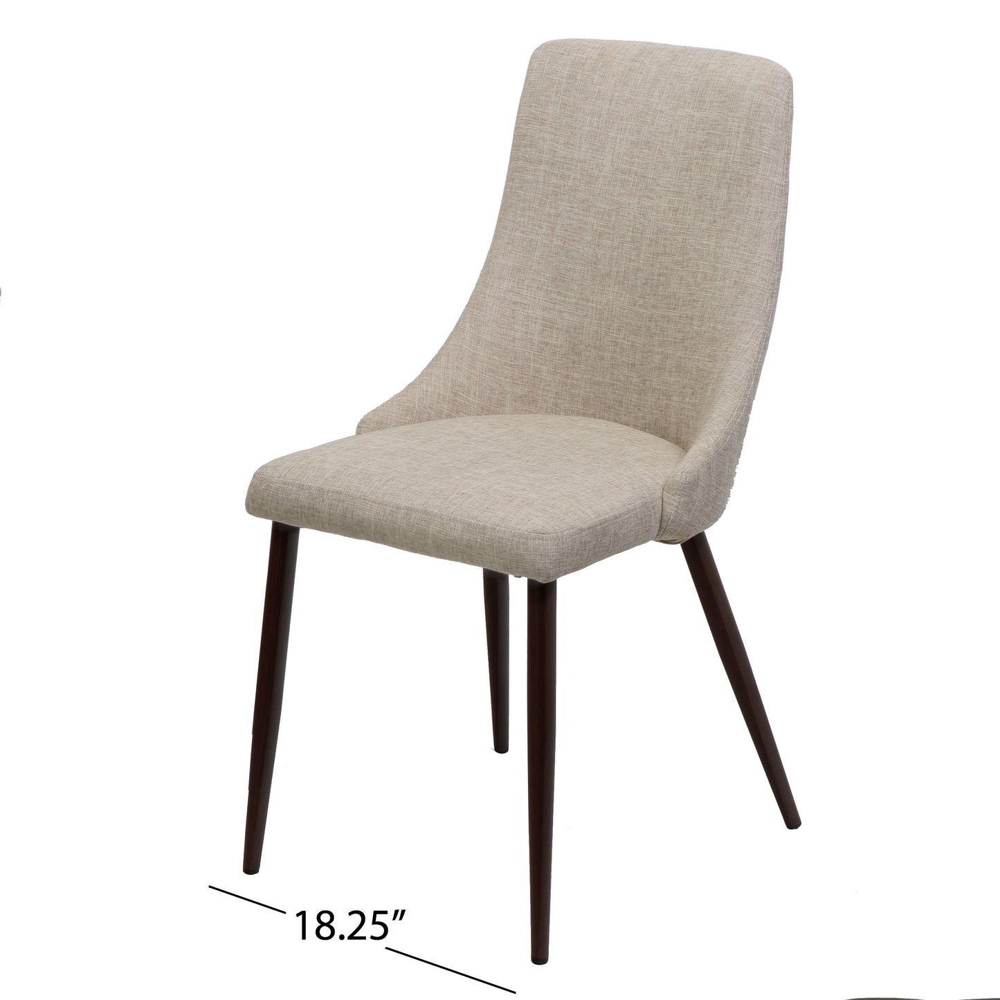 Walnut & Wheat Mid-Century Dining Chairs - Set of 2 for Dining Room