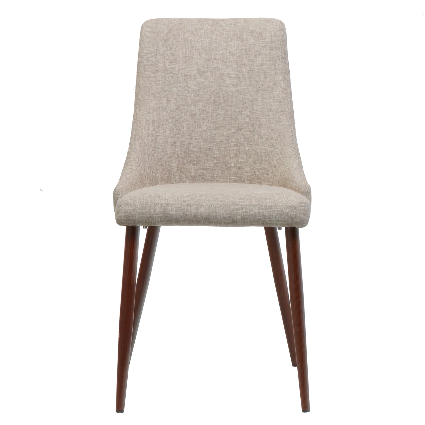 Walnut & Wheat Mid-Century Dining Chairs - Set of 2 for Dining Room