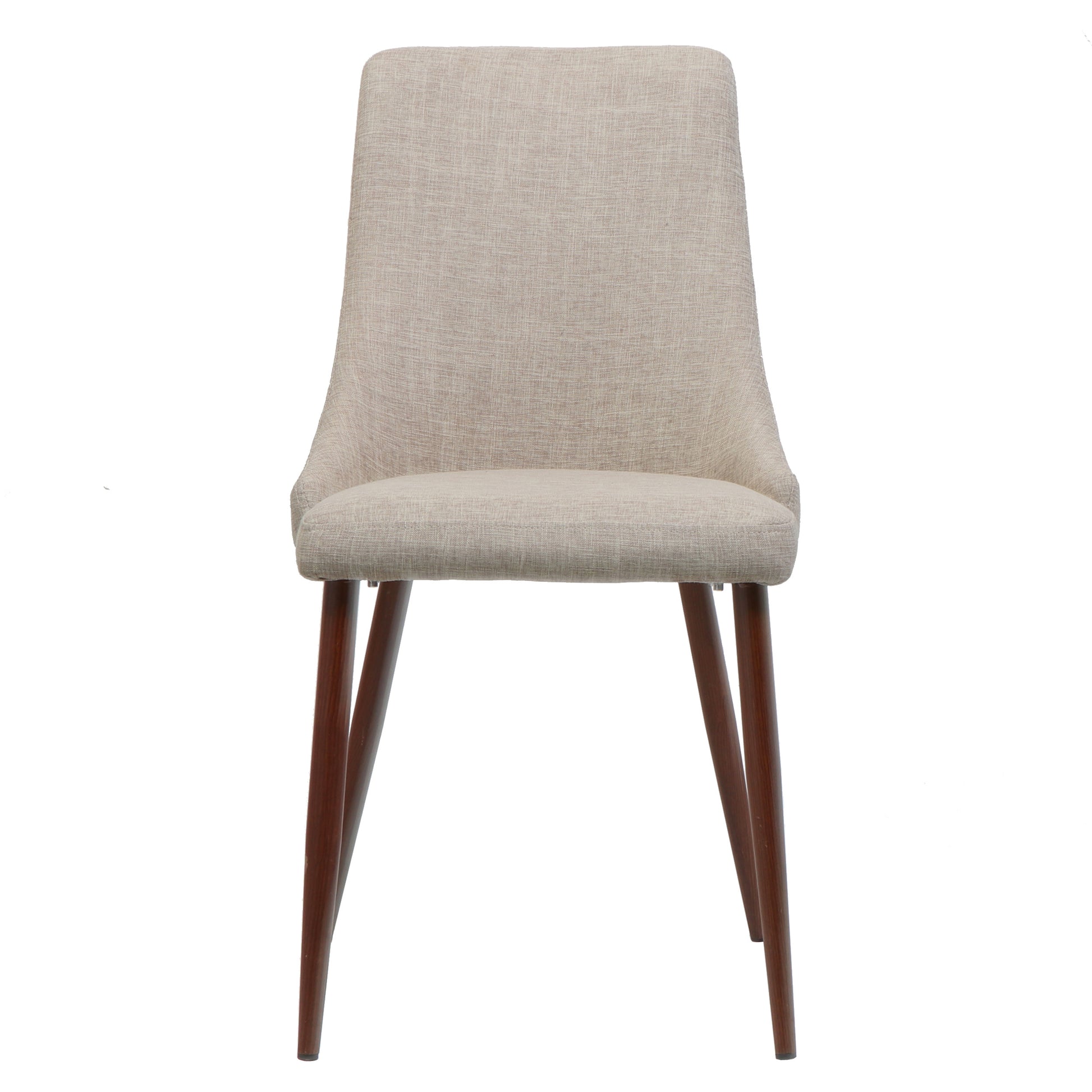 Walnut & Wheat Mid-Century Dining Chairs - Set of 2 for Dining Room