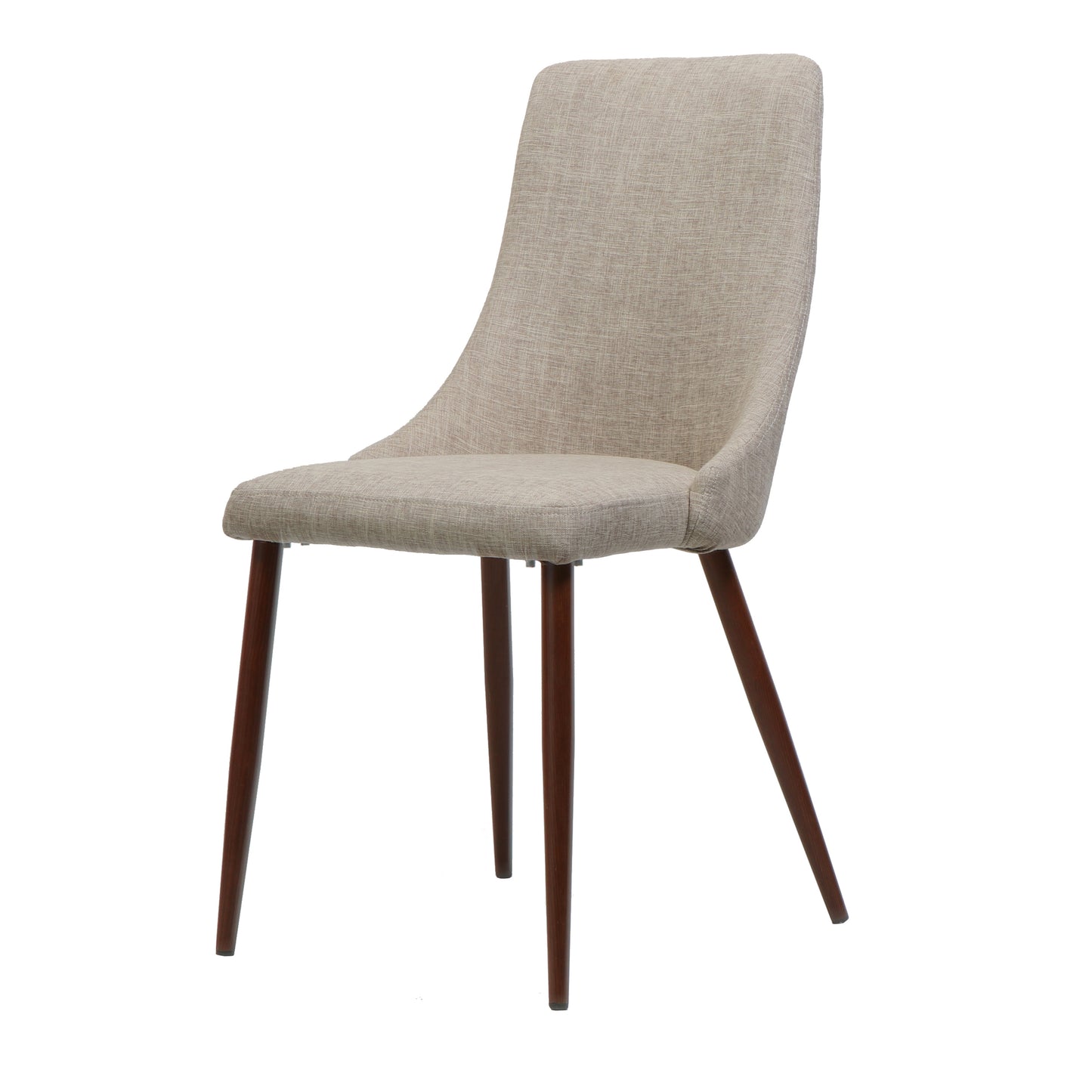 Walnut & Wheat Mid-Century Dining Chairs - Set of 2 for Dining Room