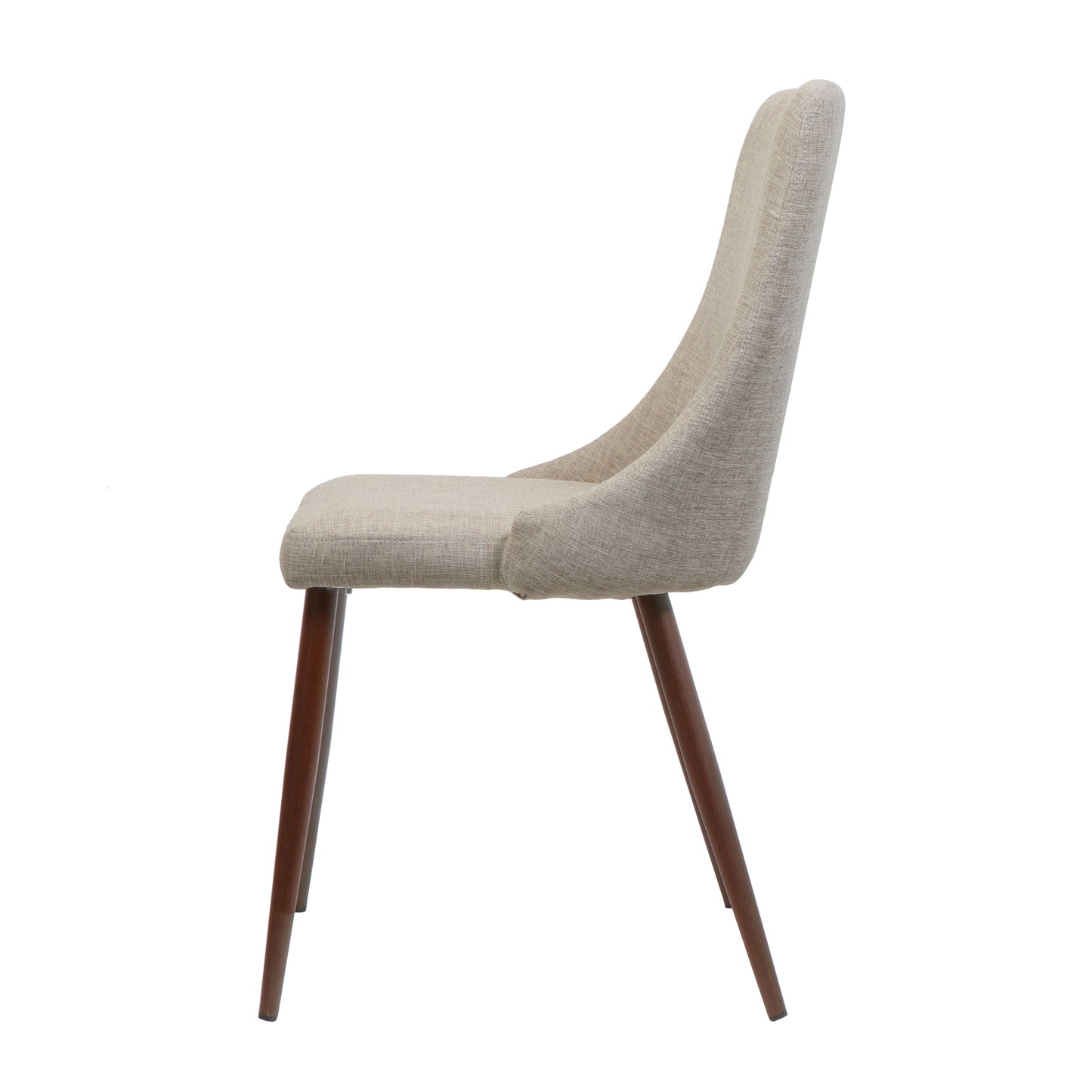 Walnut & Wheat Mid-Century Dining Chairs - Set of 2 for Dining Room
