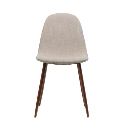 Wheat Fabric Dining Chairs - Set of 2