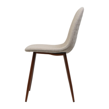 Wheat Fabric Dining Chairs - Set of 2