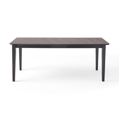 Black Solid Wood Dining Table - 76" x 35.5" for Dining Room