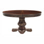 Beautiful Cherry Finish with Gold Tipping 1pc Dining Round/Oval Table with Extension Leaf Traditional Design Furniture