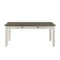 Antique White and Rosy Brown Finish 1pc Dining Table with 6x Storage Drawers Casual Look Dining Room Furniture