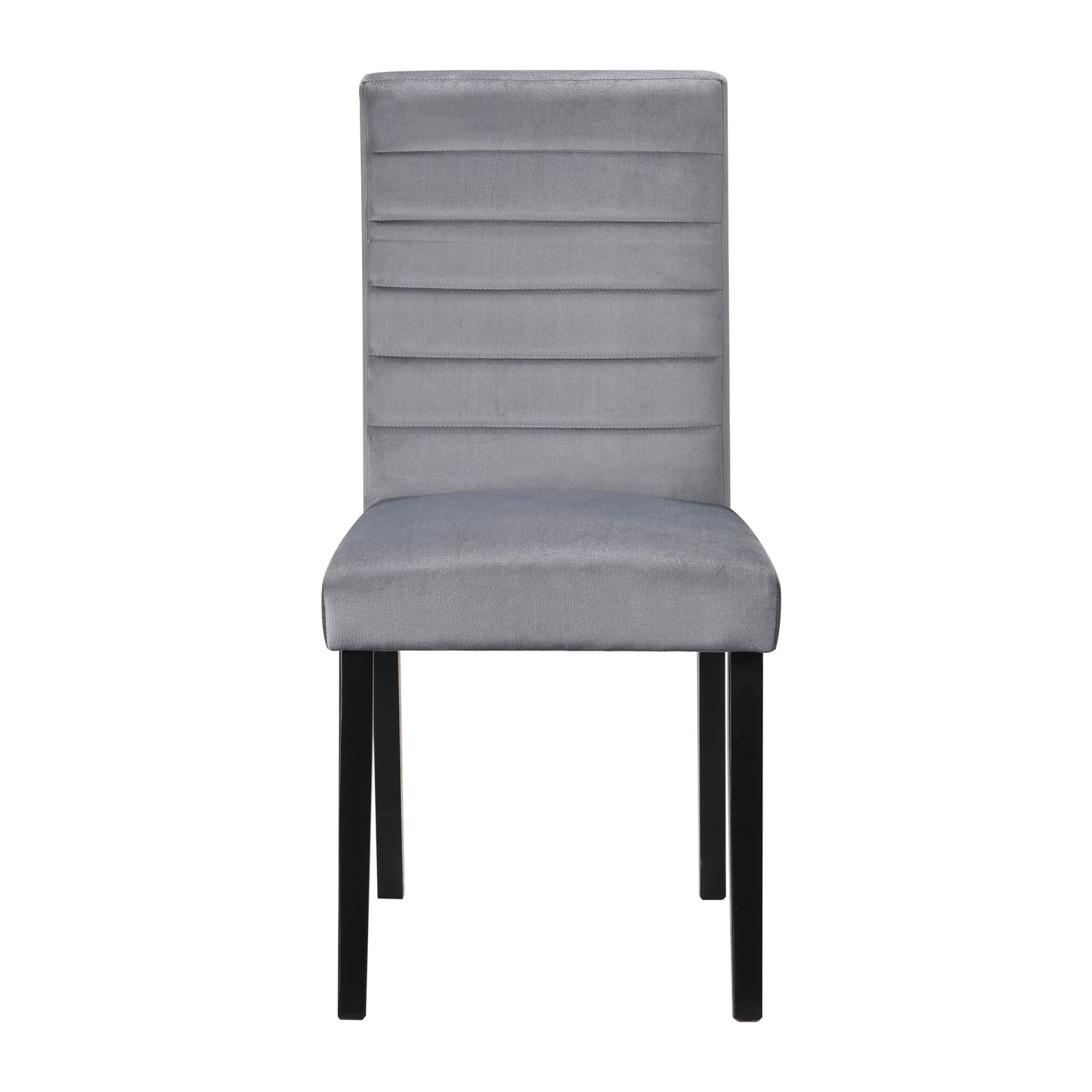 Black Velvet Wood Side Chairs for Casual Dining Room Seating