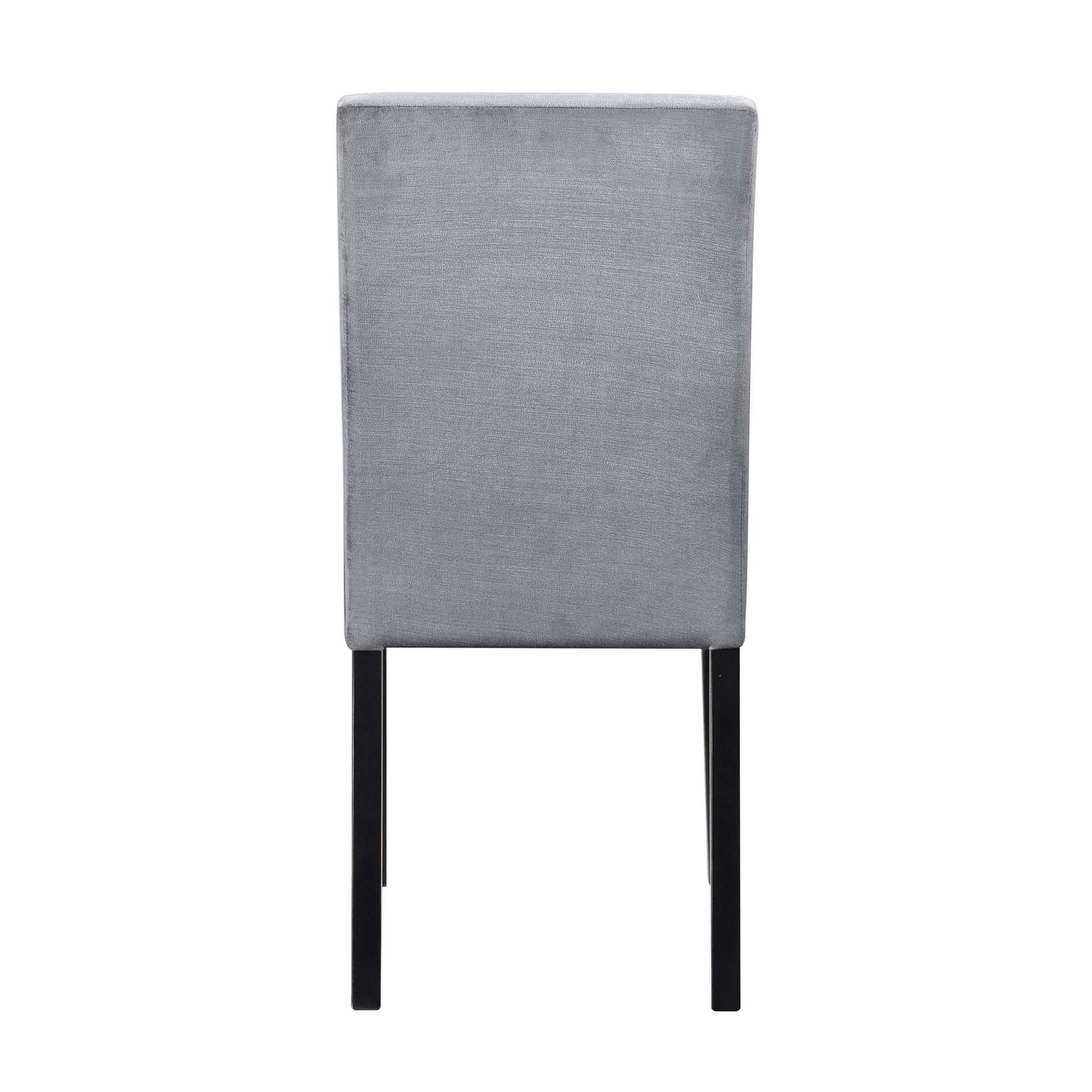 Black Velvet Wood Side Chairs for Casual Dining Room Seating