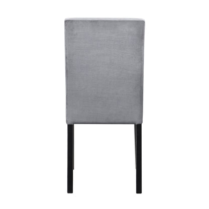 Black Velvet Wood Side Chairs for Casual Dining Room Seating