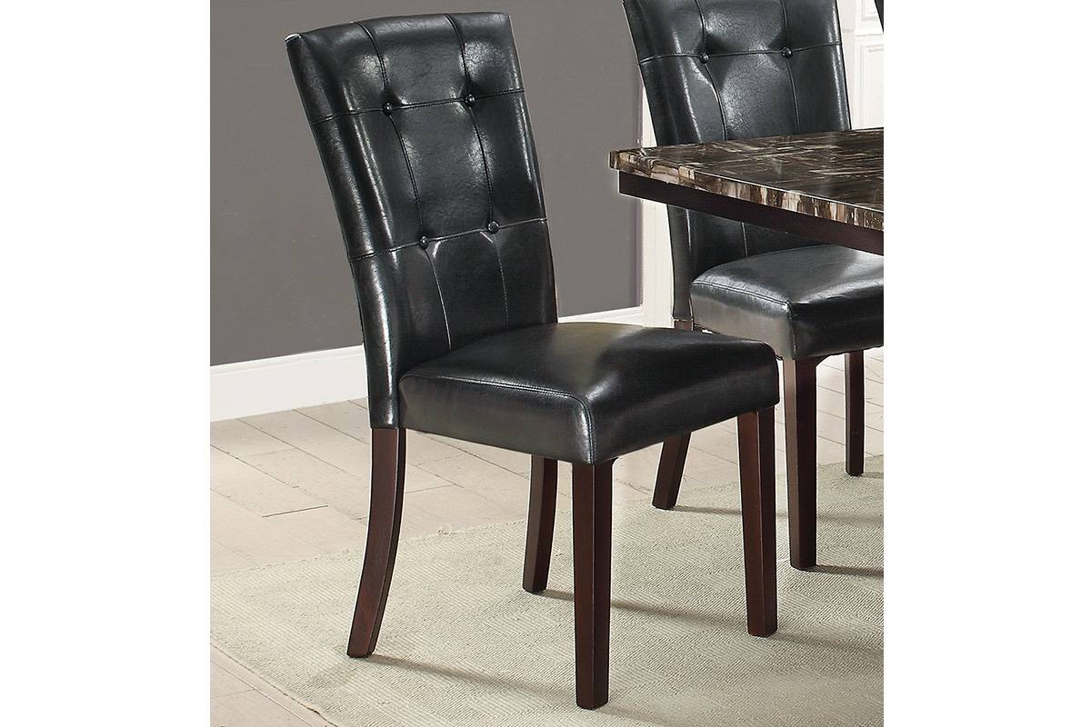 Black Dining Chairs Set of 2 - Modern Birch Wood