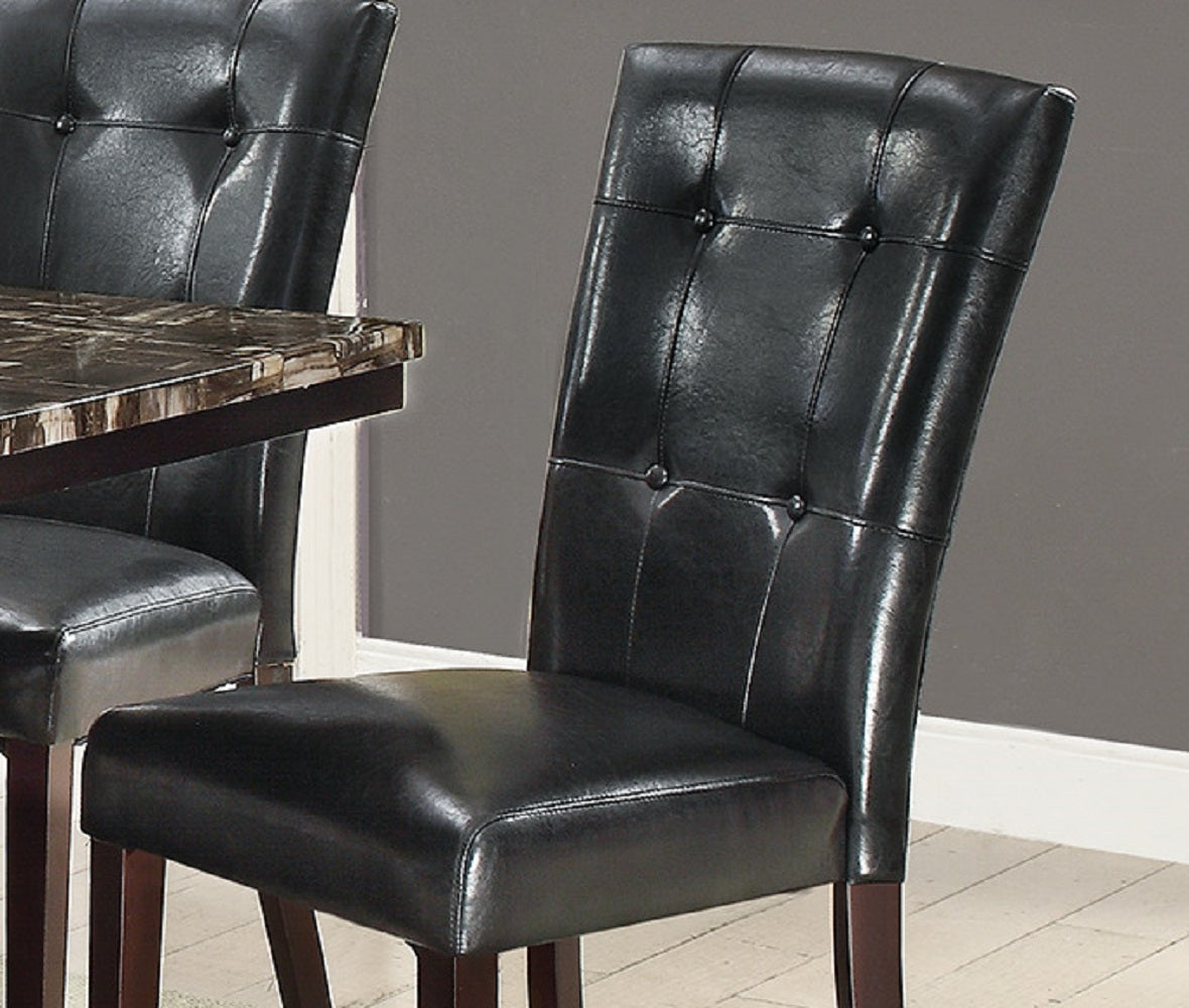 Black Dining Chairs Set of 2 - Modern Birch Wood
