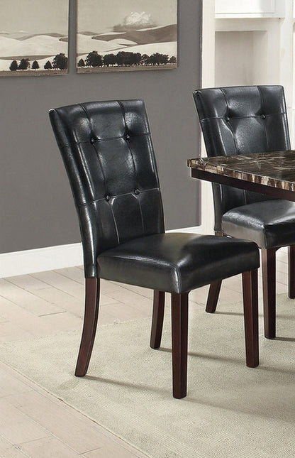 Black Dining Chairs Set of 2 - Modern Birch Wood