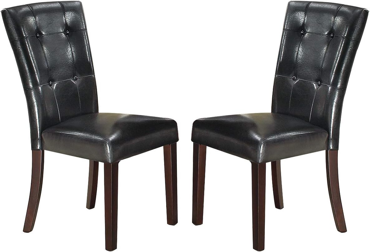 Black Dining Chairs Set of 2 - Modern Birch Wood