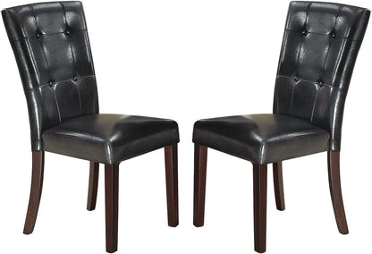 Black Dining Chairs Set of 2 - Modern Birch Wood