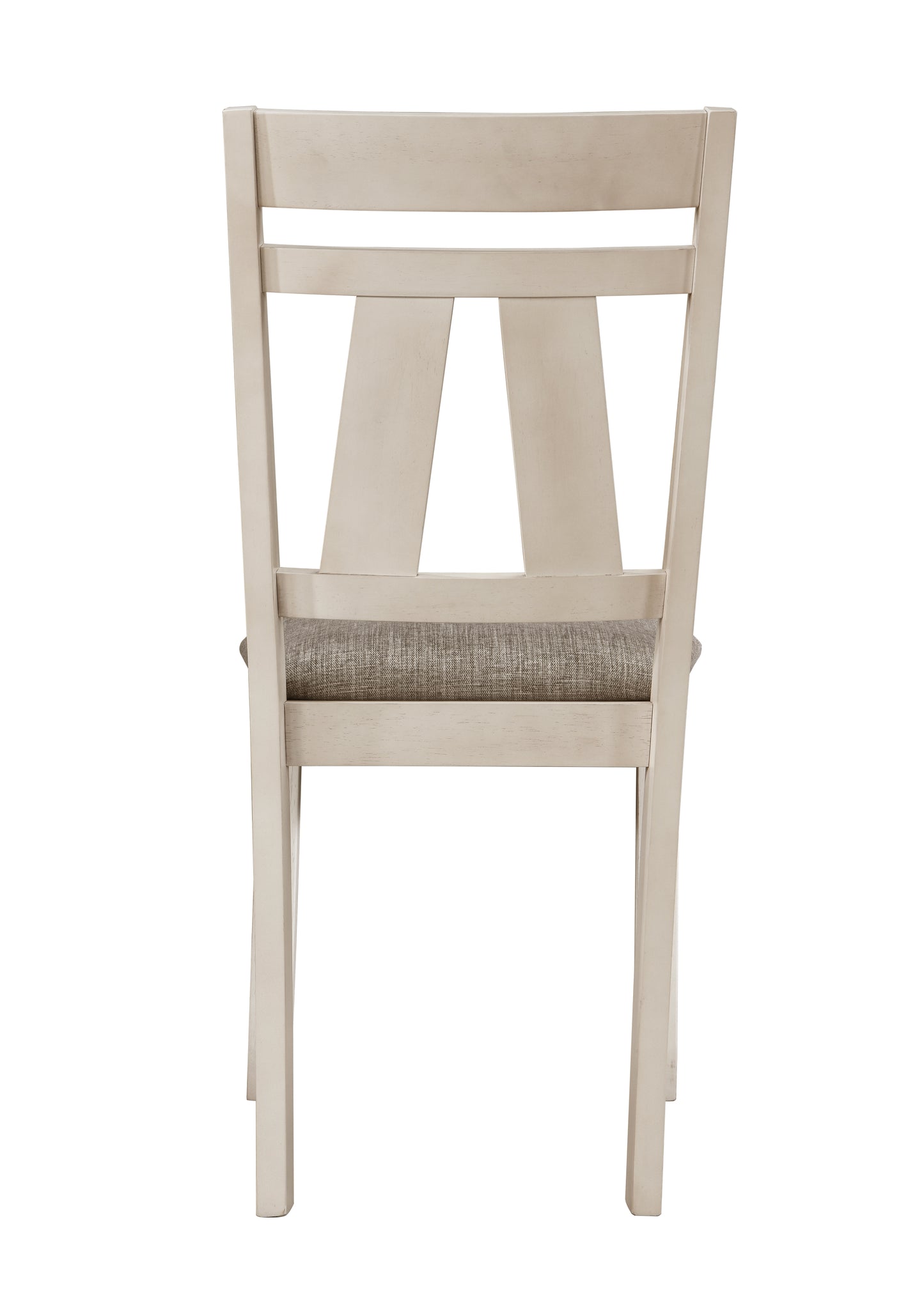 Cream Wood Dining Chairs Set for Cottage Style Kitchen Storage