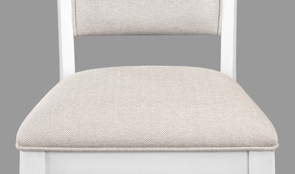 White Farmhouse Ladder Back Dining Chairs Set for Modern Kitchen
