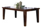 1pc Contemporary Style Dining Rectangular Table with18" Leaf Tapered Block Feet Brown Wood Finish Dining Room Solid Wood Wooden Furniture