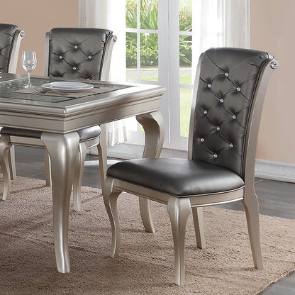 Grey Dining Chairs Set of 2 - Traditional Style
