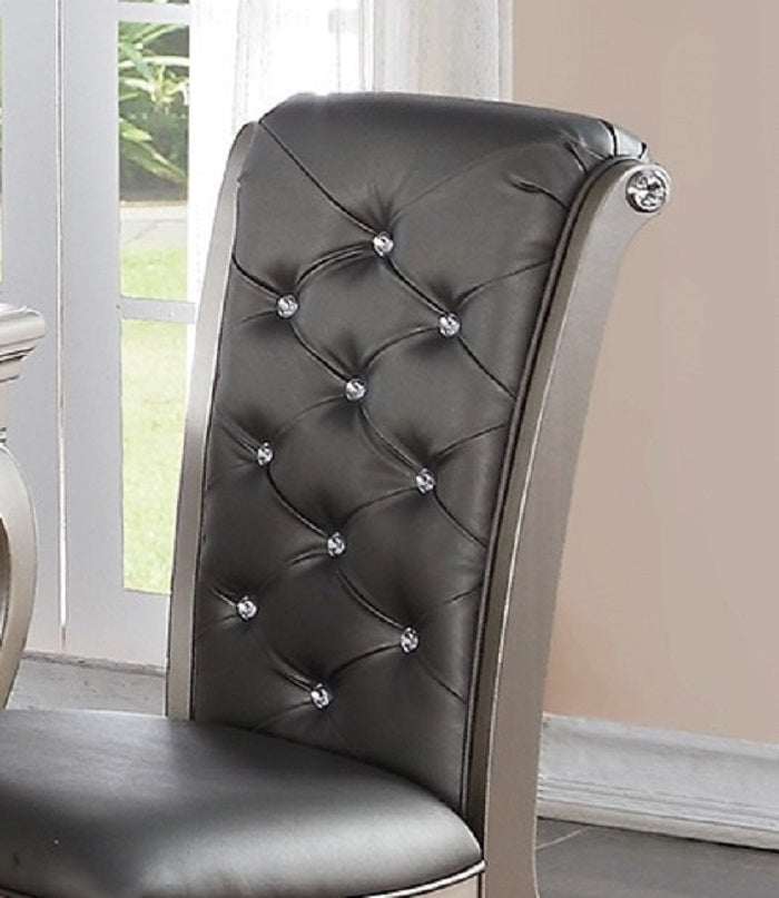 Grey Dining Chairs Set of 2 - Traditional Style
