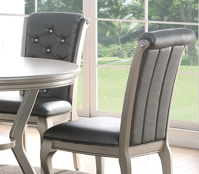 Grey Dining Chairs Set of 2 - Traditional Style