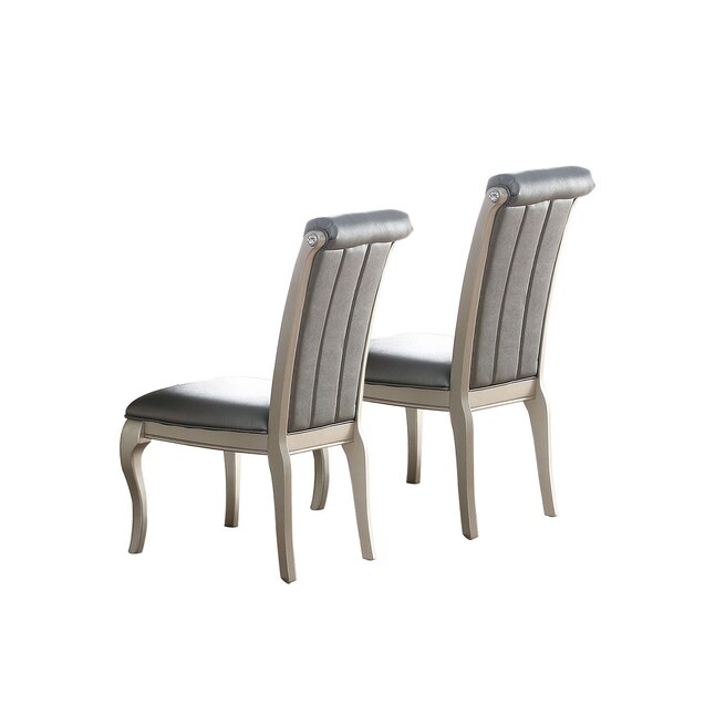 Grey Dining Chairs Set of 2 - Traditional Style