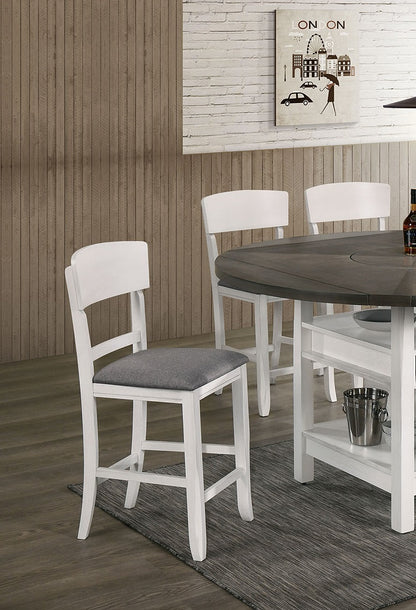 Contemporary White Dining Chairs Set of 2