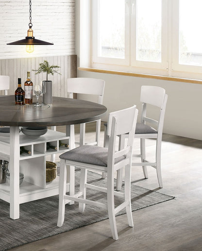 Contemporary White Dining Chairs Set of 2