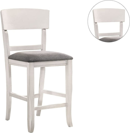 Contemporary White Dining Chairs Set of 2