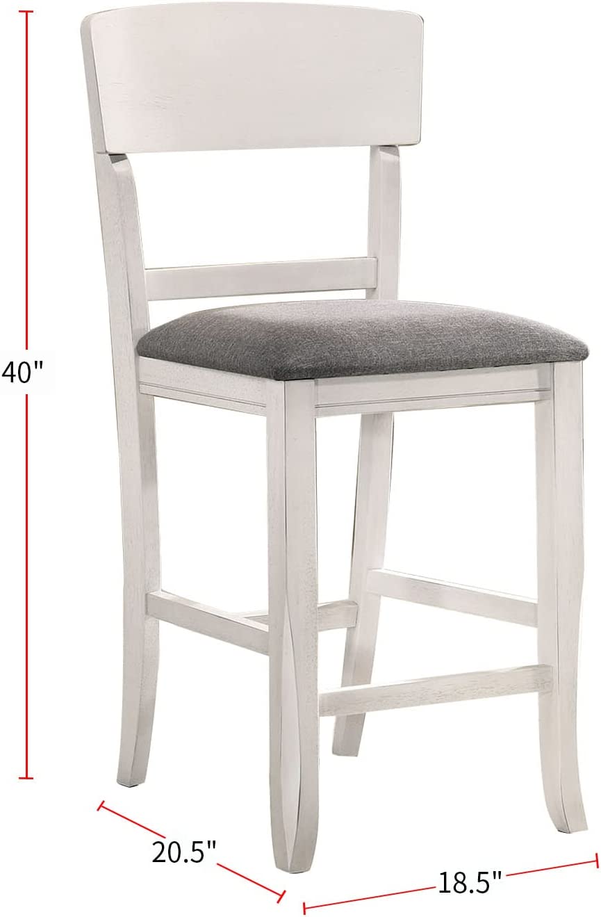 Contemporary White Dining Chairs Set of 2
