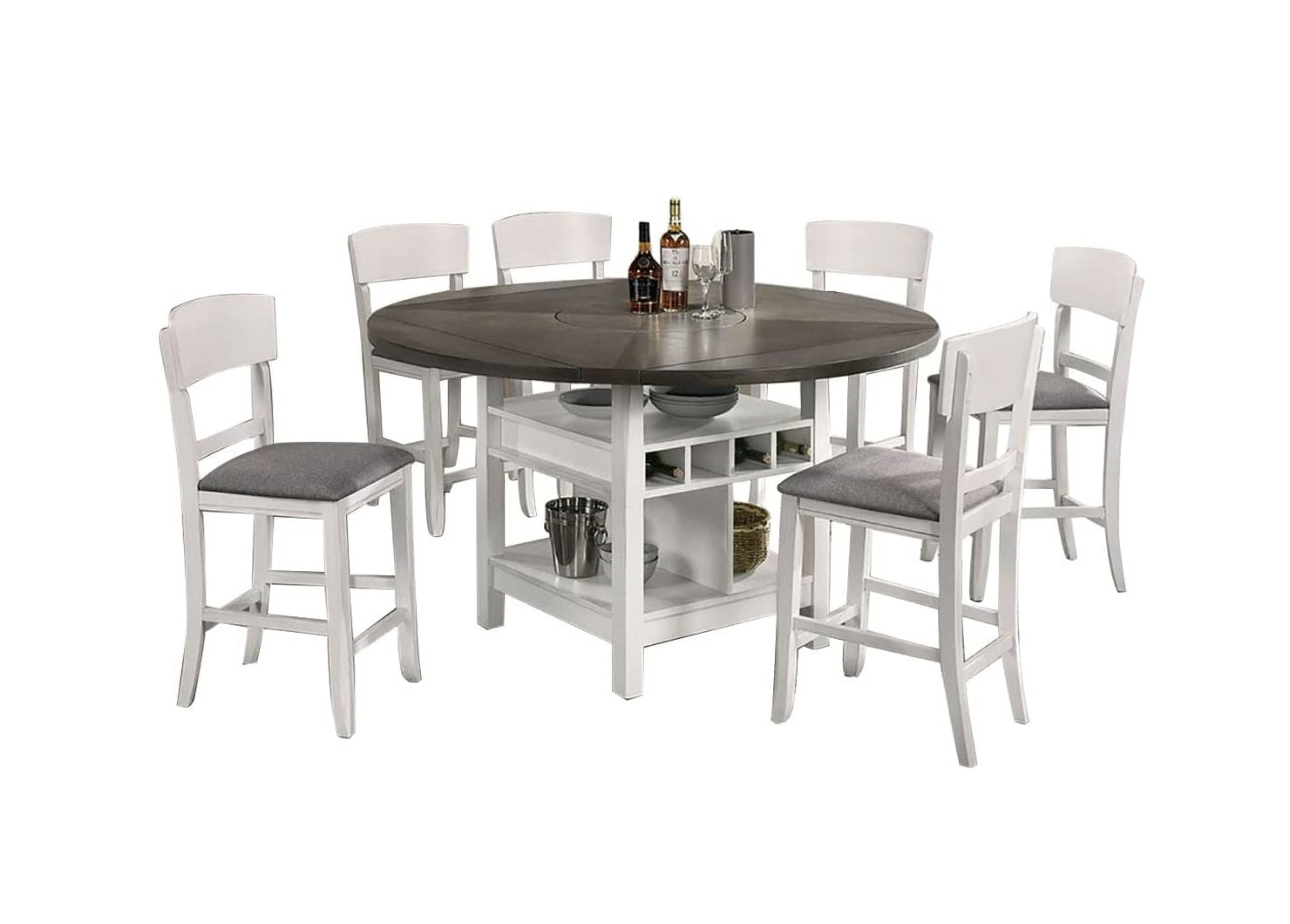 Contemporary White Dining Chairs Set of 2