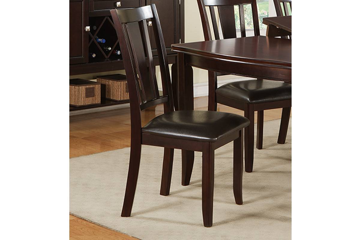 Modern Solid Wood Dining Chairs Set Brown Contemporary Kitchen Seating