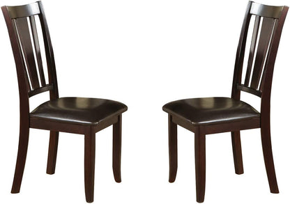 Modern Solid Wood Dining Chairs Set Brown Contemporary Kitchen Seating